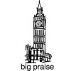 Elbi Lehrerstempel Englischstempel Big ben mit Wort big praise