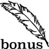 Elbi Lehrerstempel aus Holz Lateinstempel Federkiel mit Wort bonus