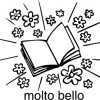 Elbi Lehrerstempel aus Holz Italienischstempel Heft mit Wort molto bello