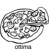 Elbi Lehrerstempel aus Holz Italienischstempel Pizza mit Wort ottima