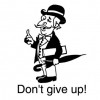 Elbi Englischstempel Lehrerstempel aus Holz für die Schule Don't give up!