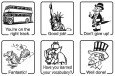 Elbi Englischstempel Set 6 x Stempel für den Englischunterricht – Set I