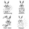 Elbi Lehrerstempel Stempelset mit Motiv Häschenstempel
