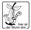 Elbi Motivstempel Kinder Holzstempel hier ist der Wurm drin