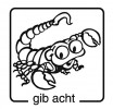 Elbi Motivstempel Kinder Holzstempel gib acht
