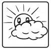 Elbi Motivstempel Kinder Holzstempel Sonne mit Wolken