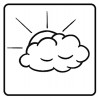 Elbi Motivstempel Kinder Holzstempel Wolke mit Sonnenstrahlen