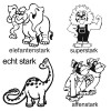 Elbi Lehrerstempel Stempelset mit Motiv 4 x ganz starke Stempel