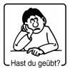 Elbi Motivstempel Kinder Holzstempel Hast du geübt?