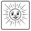 Elbi Motivstempel Kinder Holzstempel Sonne strahlend