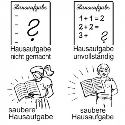 4 x Hausaufgabenstempel