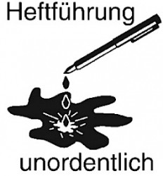 Heftführung unordentlich