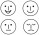 Stempelset 4 x Smileys