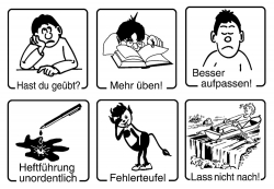 Elbi Lehrerstempel Stempelset aus Holz Tadelstempel Set