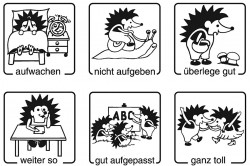 Elbi Lehrerstempel Stempelset aus Holz 6 x Lehrerstempel Igelklasse in der Igelschule
