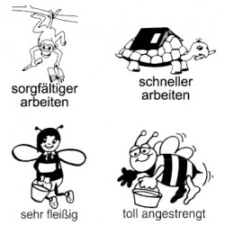 Elbi Lehrerstempel Stempelset mit Motiv Lob- und Tadelstempel